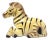 Vintage Hand-Painted Ceramic Zebra Figure For Sale