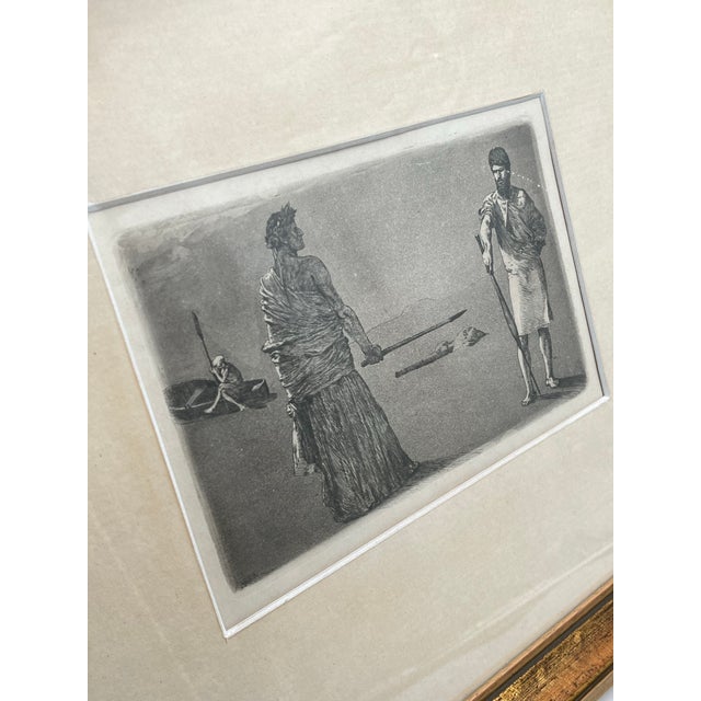 Victorian Max Klinger Conclusion (Satire/Resolution), 1879 Original Etching, Opus II Plate Xiii, Framed German Symbolist Art For Sale - Image 3 of 6