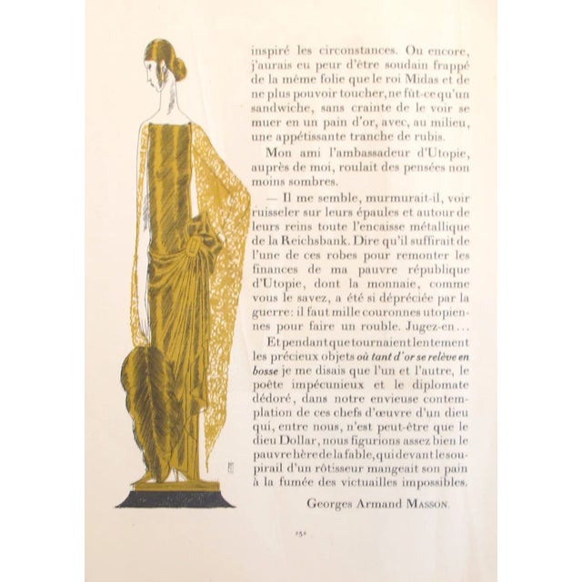 Les Statues d'Or Art Deco Prints - A Pair For Sale - Image 6 of 6