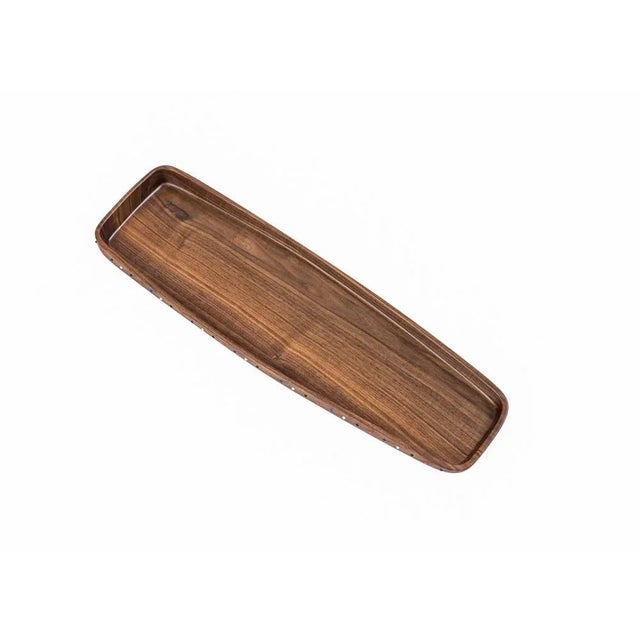 Contemporary Pok Collection Wooden Serving Tray of Decorative Walnut Wood by SoShiro, 2019 For Sale - Image 3 of 10