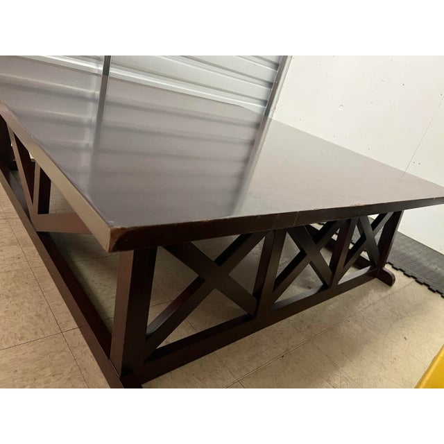 2010s Victoria Hagen Large Mahogany Coffee Table “The Stuart” For Sale - Image 5 of 12