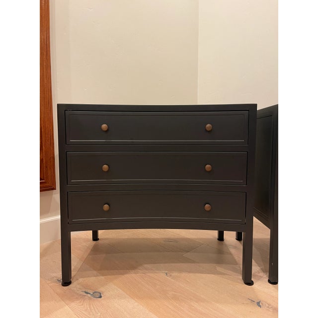 The tin Parker nightstand is a modernized campaign style furniture, originally made to be packed up and carried on the...