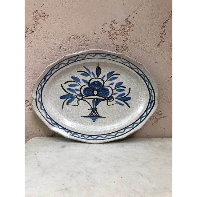 Ceramic C.1890 French Faience Oval Platter Forges Les Eaux For Sale - Image 7 of 7
