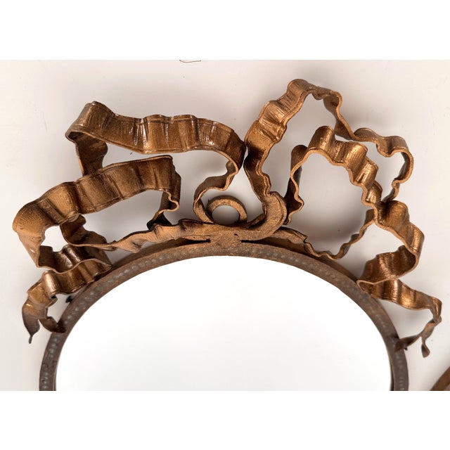 Mid-Century Modern Italian Wrought Iron Wall Mirrors, 1950s, Set of 2 For Sale - Image 17 of 18