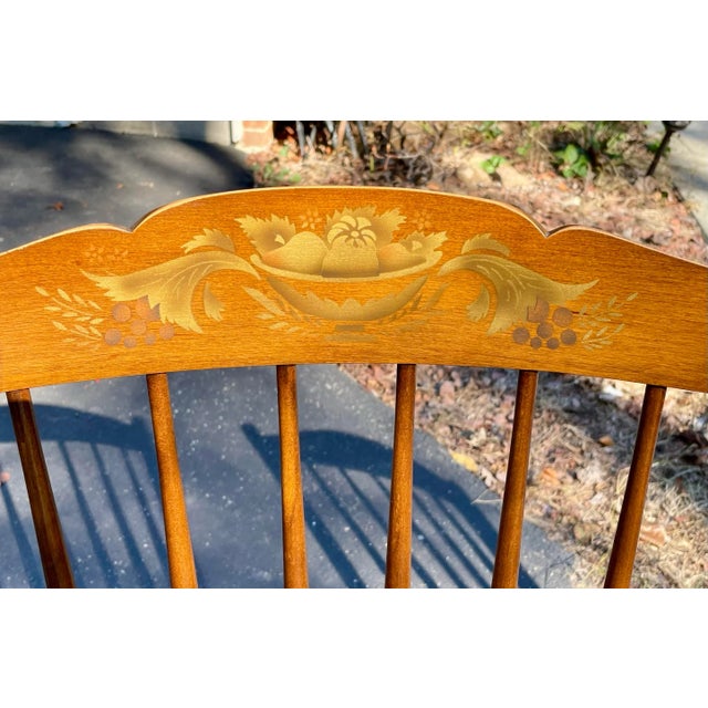 Brown Late 20th Century Hitchcock Spindle Back Country Windsor Side Chairs (2) For Sale - Image 8 of 12