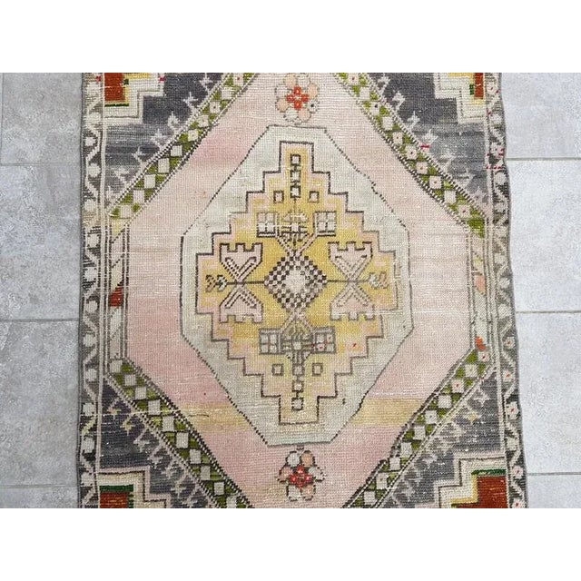 1960s Small Vintage Handknotted Rug For Sale - Image 6 of 10