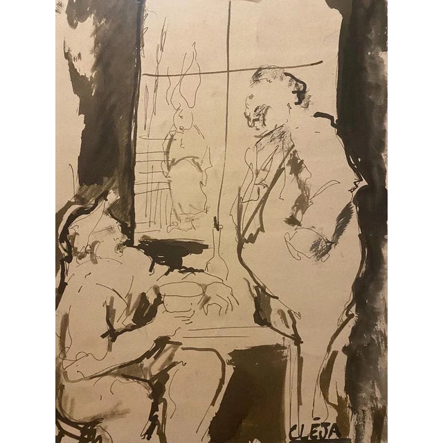 Internal is an original artwork realized by the artist Ana Cleja. Original watercolor drawing on ivory cardboard. Good...