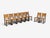 Charles Dudouyt Style, Eight Rustic Dining Chairs, Oak, Rush, France, 1940s For Sale - Image 4 of 10