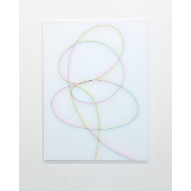 Sky Blue Contemporary Abstract Cast Acrylic and Spray Paint "Actor" by Tom Henderson For Sale - Image 8 of 8