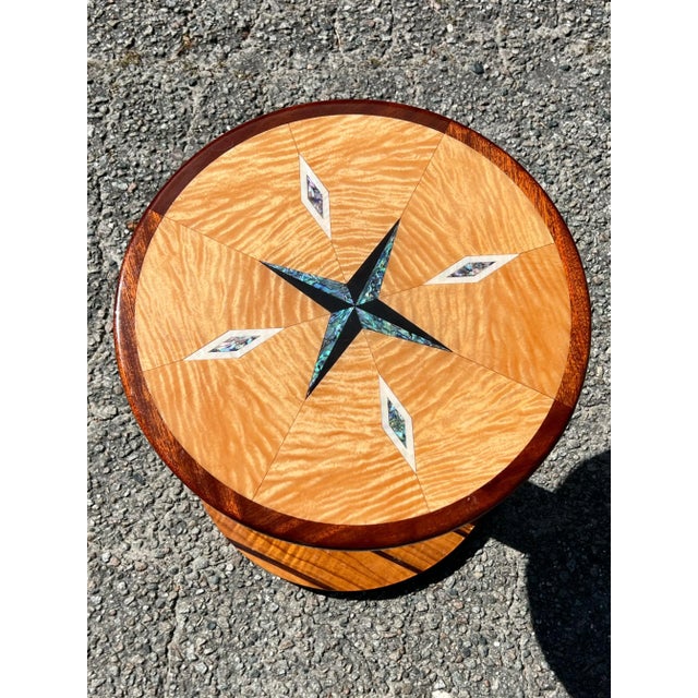 Stone 1970s Artisan Crafted Specimen Compass Table For Sale - Image 7 of 12