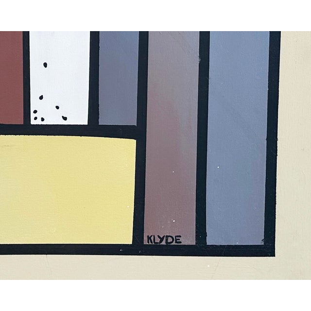 Late 20th Century Abstract Oil on Canvas Painting by Klyde For Sale - Image 5 of 7