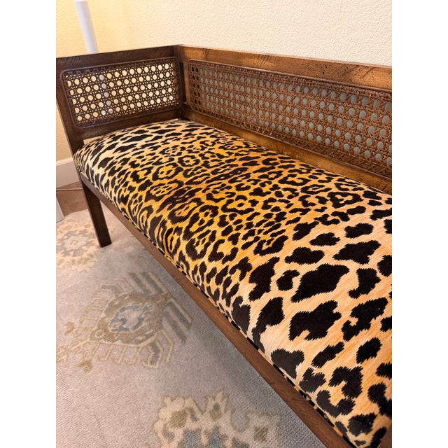 Late 20th Century Vintage Hollywood Regency Jaguar Bench For Sale - Image 5 of 5