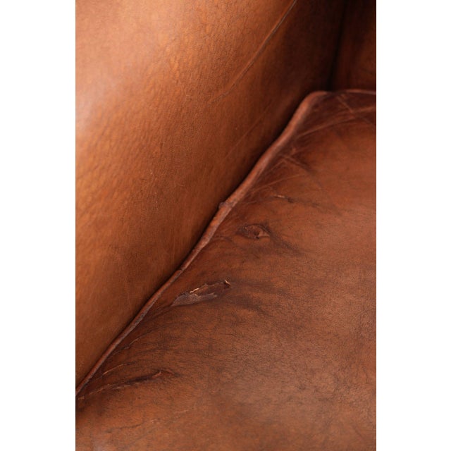 Vintage Sheepskin Armchairs with Decorative Nails, Set of 2 For Sale - Image 13 of 16