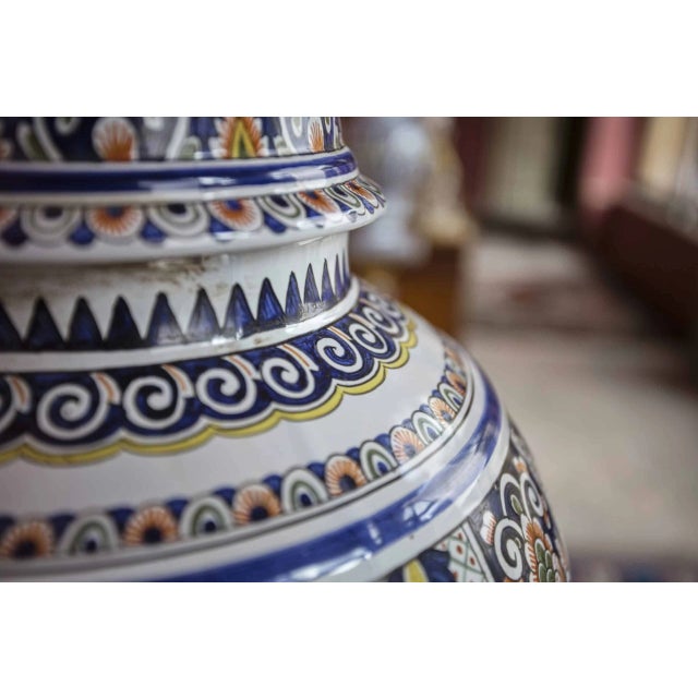 Hand-Painted Delft Vase, Netherlands For Sale - Image 3 of 7