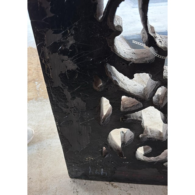 20th Century Ornately Carved Gilt 6' Wood Wall or Floor Mirror For Sale - Image 10 of 16