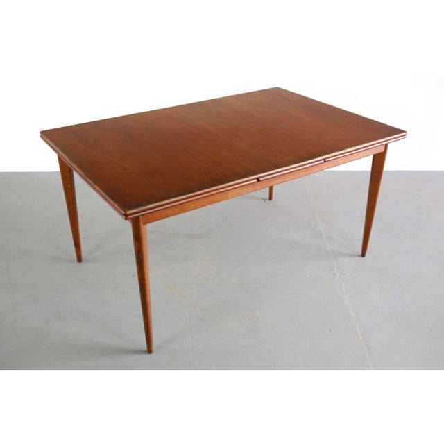 1950s Danish Modern Teak Dining Table by Nils Jonsson, Denmark For Sale - Image 5 of 5