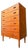 Danish Teak Chest of Drawers with Recessed Handles and Lock For Sale