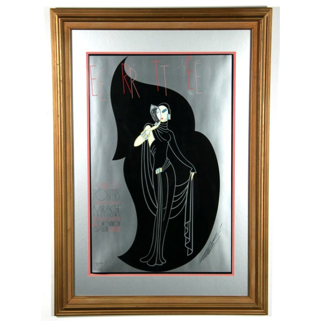 C.1978 Erte Signed Silver Foil Lithograph Print by Mirage Editions of California For Sale - Image 10 of 10