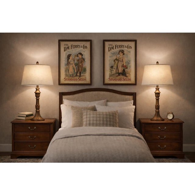 Hollywood Regency Late 20th Century Traditional Fluted Column Table Lamps With Linen Shades - a Pair For Sale - Image 3 of 9