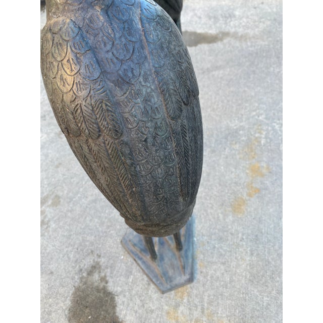 1970s Pair of 1970s Large Metal Standing Birds For Sale - Image 5 of 13