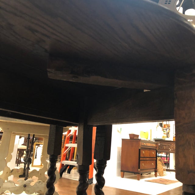 Antique English Oak & Elm Barley Twist GateLeg Table Chairish