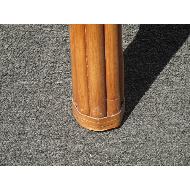 Vintage Mid Century Modern McGuire Bamboo Dining Room Table W Glass Top For Sale - Image 12 of 12