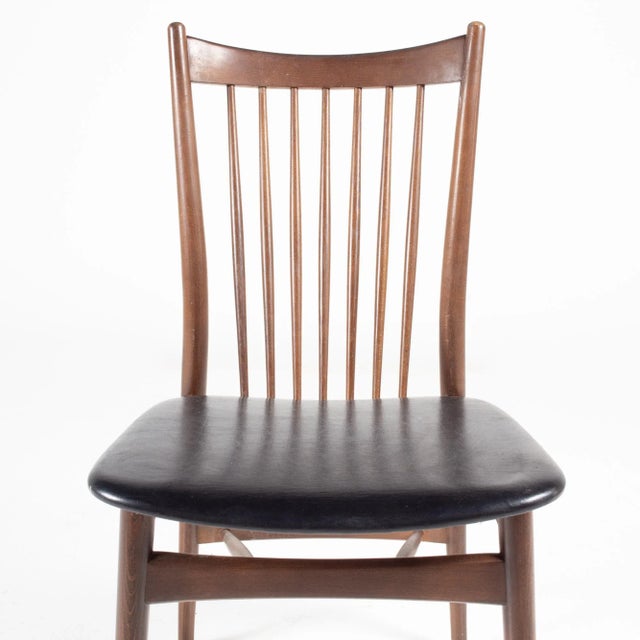 Viko Baumritter Style Mid Century Walnut Dining Chairs - Set of 4 For Sale - Image 10 of 11