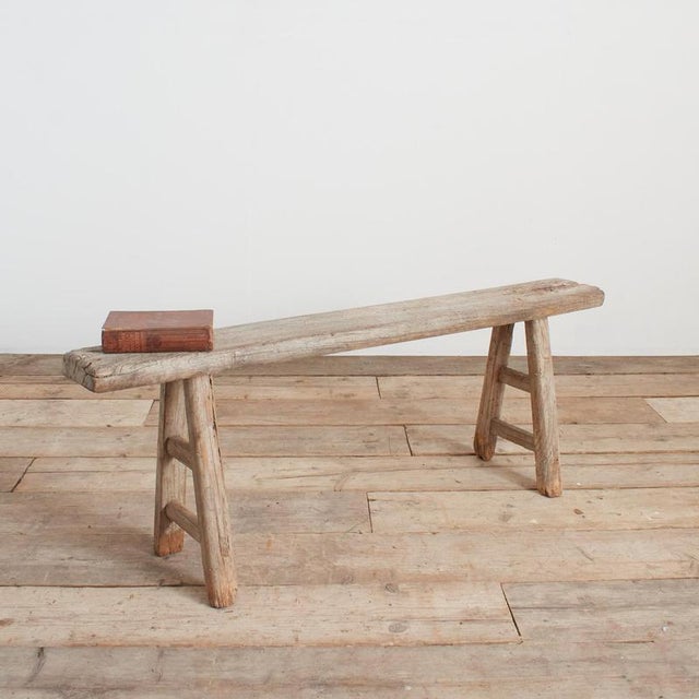 Antique Reclaimed Rustic Wooden Hallway Pig Bench -Dc For Sale - Image 9 of 9