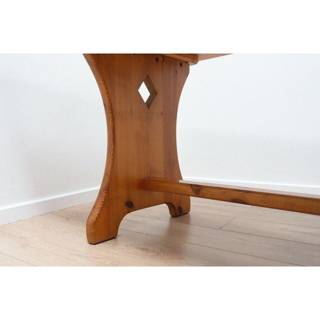 Mid-Century Swedish Dining Table and Stools in Pine, 1960, Set of 6 For Sale - Image 14 of 18