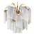 1980s Italian Murano White Milk Glass Waterfall Chandelier For Sale