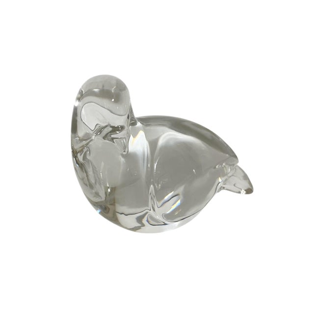 Traditional Vintage Val Saint-Lambert Crystal Dove Sculpture For Sale - Image 3 of 6