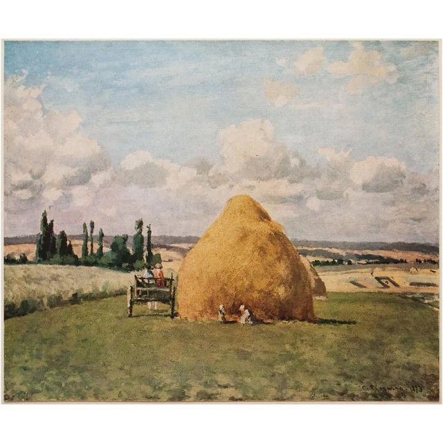 Rare First Edition offset lithograph after painting "La Meule" (The Grinding Wheel) by French painter Camille Pissarro...
