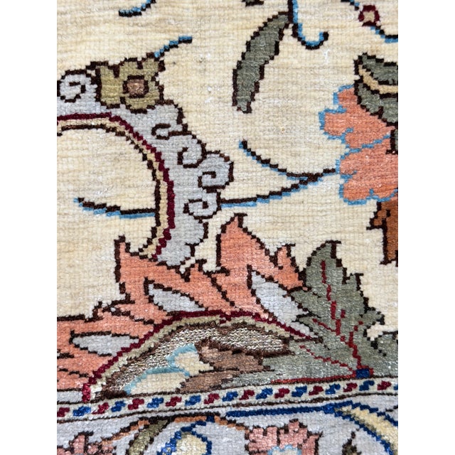 Pasargad DC Fine Hand Knotted Turkish Pure Silk Hereke Rug For Sale - Image 14 of 14