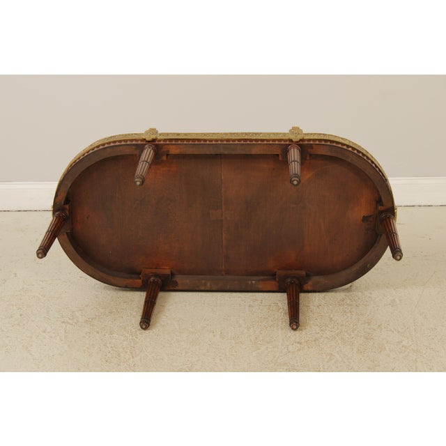 Vintage French Louis XVI Style Brass Gallery Coffee Cocktail Table For Sale - Image 14 of 14