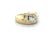 1940s Retro 2.44 Carat Three Stone Old European Cut Diamond Gypsy Set Ring, Size 7 For Sale In Chicago - Image 6 of 7