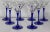 Vintage Set of 8 French Cobalt Blue Arcoroc France Martini or Champange Glasses For Sale - Image 9 of 10