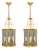 Regency Style Gilt Brass Hanging Lanterns, Pair For Sale