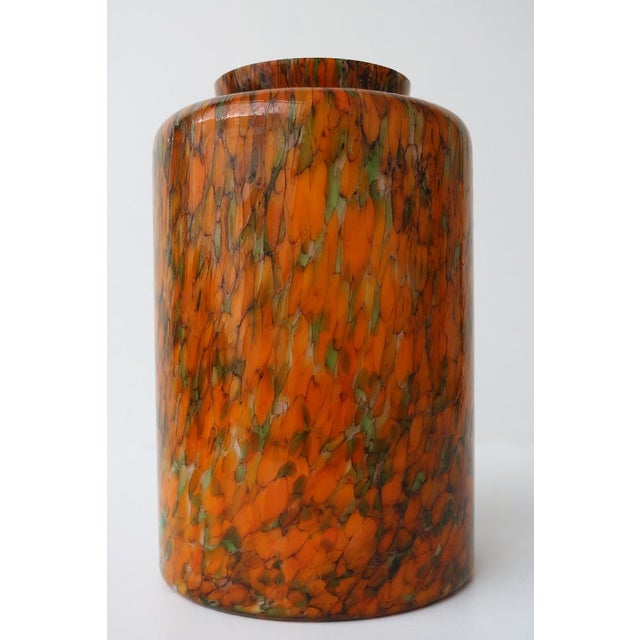 Large Vintage Mushroom Lamp in Orange Art Glass from Peill & Putzler, 1970s For Sale - Image 13 of 18