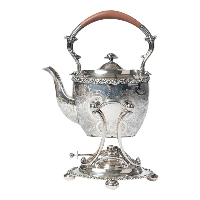Antique English Silverplated Tilting Tea Kettle Chairish