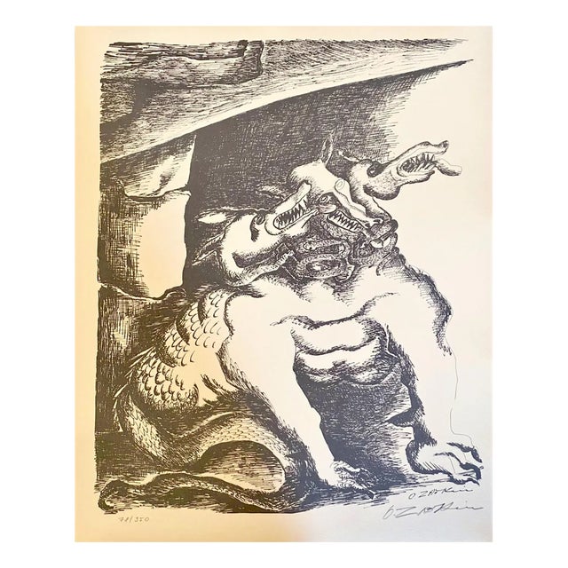 Ossip Zadkine, The Labors of Hercules, Cerberus, 1960, Lithograph For Sale