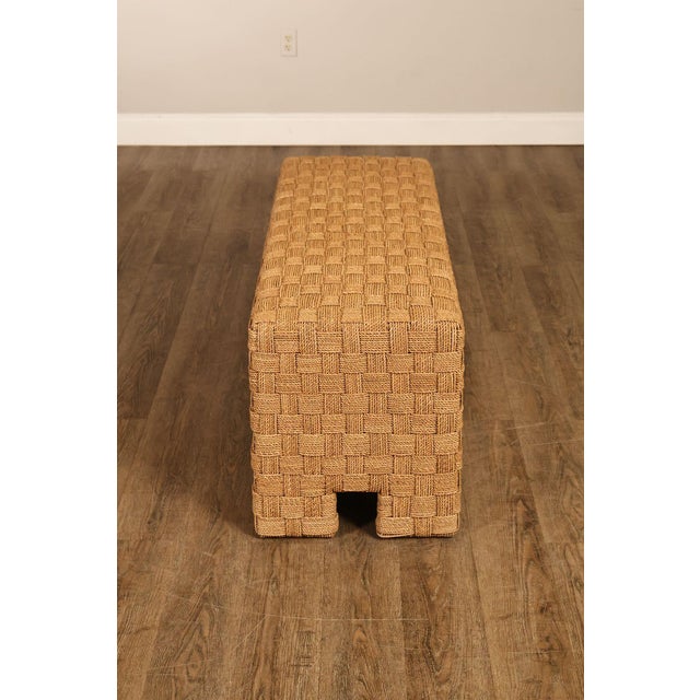 Lane Furniture Woven Rope Bench For Sale - Image 14 of 18