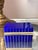 1960s Cobalt Italian Opaline glass casket with gold mounts and scalloped sides For Sale - Image 12 of 16