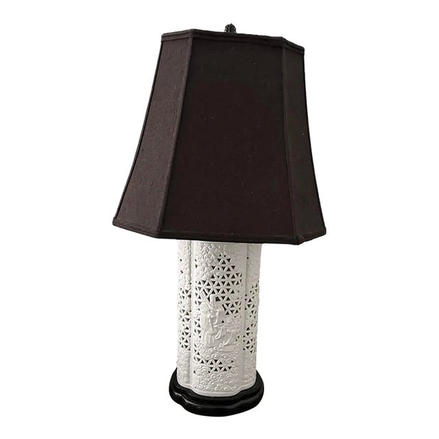 Early 20th Century Blanc De Chine Table Lamp For Sale