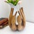 Folk Art Rare Vintage Hand Carved Wooden Hands Bowl / Art Sculpture / Primitive Wood Centerpiece For Sale - Image 3 of 8
