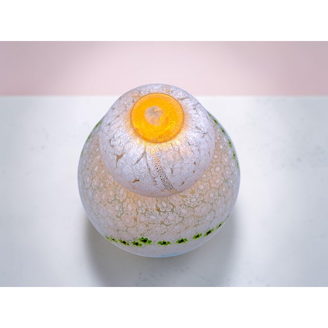 Mid-Century Modern Murano Glass Potiche Vase in Polychrome Murrine with Gold Inclusions by La Murrina, 1980s For Sale - Image 3 of 15