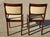 Mid-Century Modern Mid 20th Century Pair of Tell City Chair Co. Duncan Phyfe Mahogany Finish and Vinyl Upholstered Side Chairs For Sale - Image 3 of 9