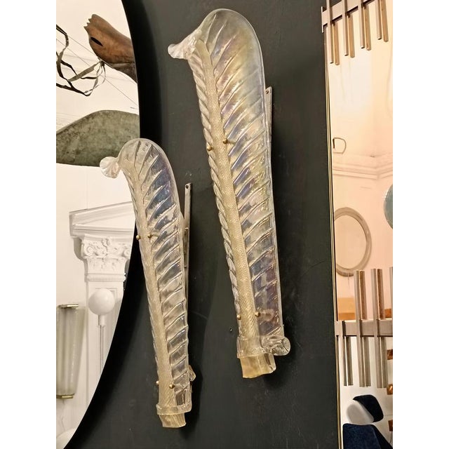 These stunning wall lights are a classic example of the glassmaking expertise of Barovier & Toso, one of Murano’s oldest...