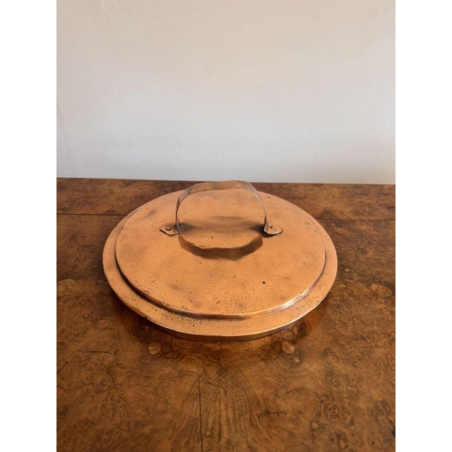 Early 19th Century Large Antique George III Copper Lidded Pot, 1800s For Sale - Image 5 of 7