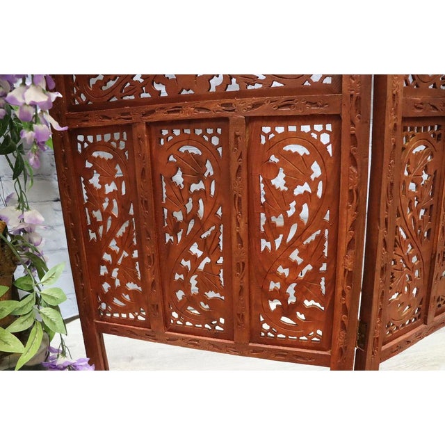 2000 - 2009 Vintage Double-Sided Room Divider in Teak, 2000s For Sale - Image 5 of 16