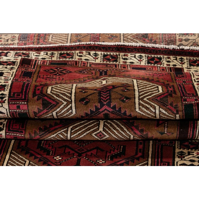 Vintage Heriz Handmade Wool Rug For Sale - Image 4 of 10